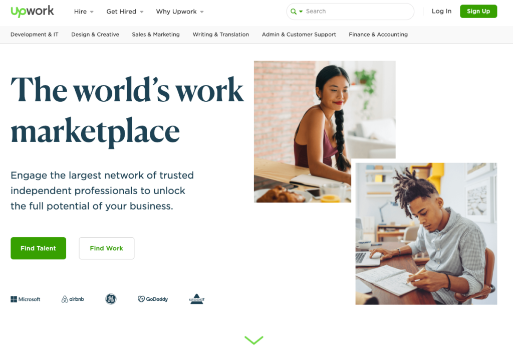 hire blogger upwork marketplace