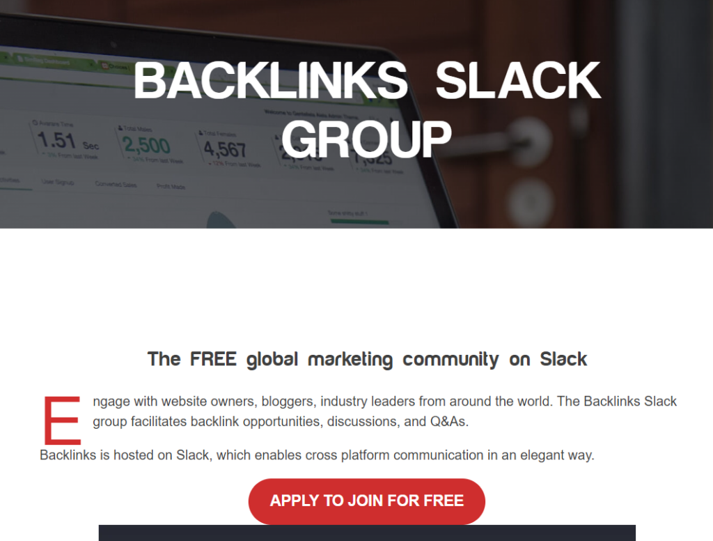 backlinks slack group community